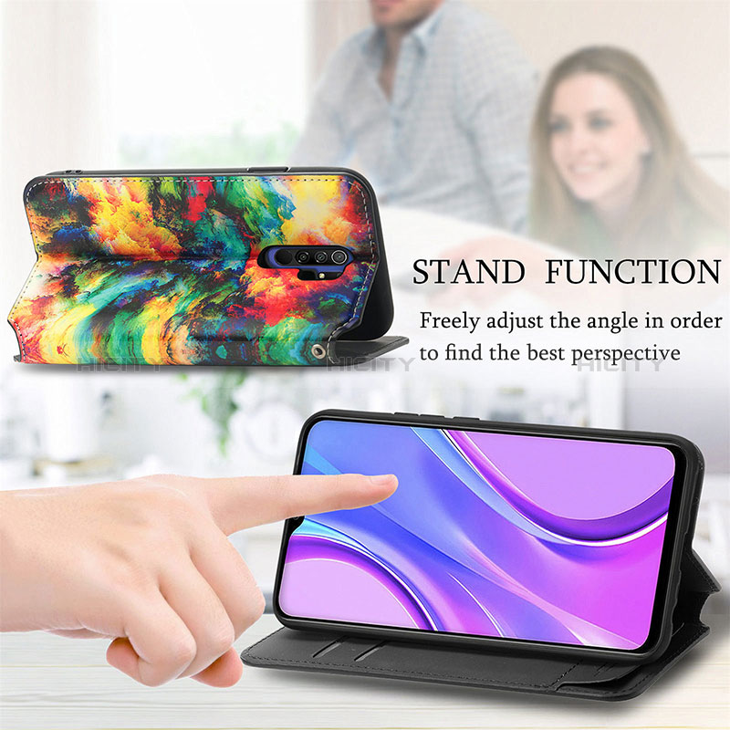 Custodia Portafoglio In Pelle Fantasia Modello Cover con Supporto S02D per Xiaomi Poco M2