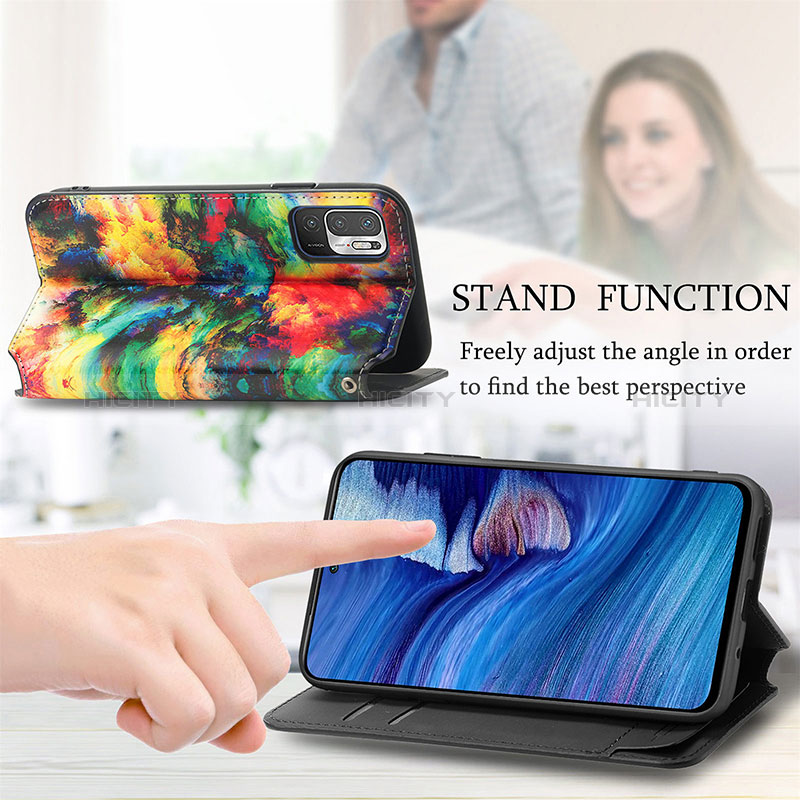 Custodia Portafoglio In Pelle Fantasia Modello Cover con Supporto S02D per Xiaomi POCO M3 Pro 5G