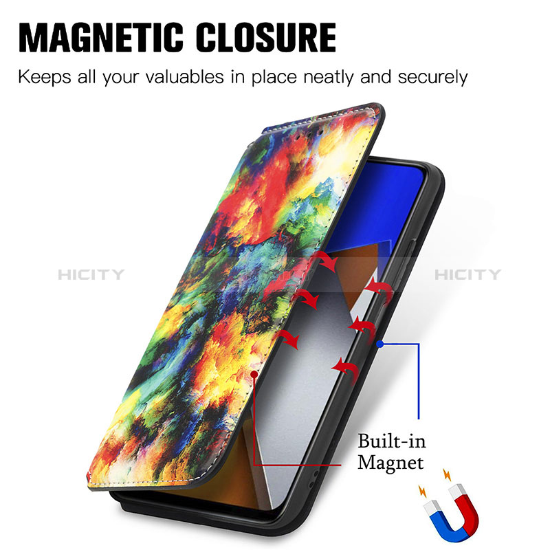 Custodia Portafoglio In Pelle Fantasia Modello Cover con Supporto S02D per Xiaomi Poco M4 Pro 4G