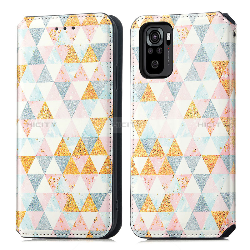 Custodia Portafoglio In Pelle Fantasia Modello Cover con Supporto S02D per Xiaomi Poco M5S