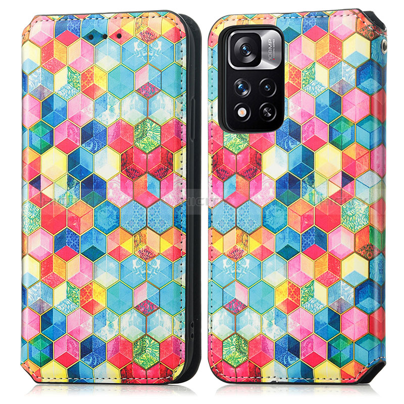 Custodia Portafoglio In Pelle Fantasia Modello Cover con Supporto S02D per Xiaomi Poco X4 NFC