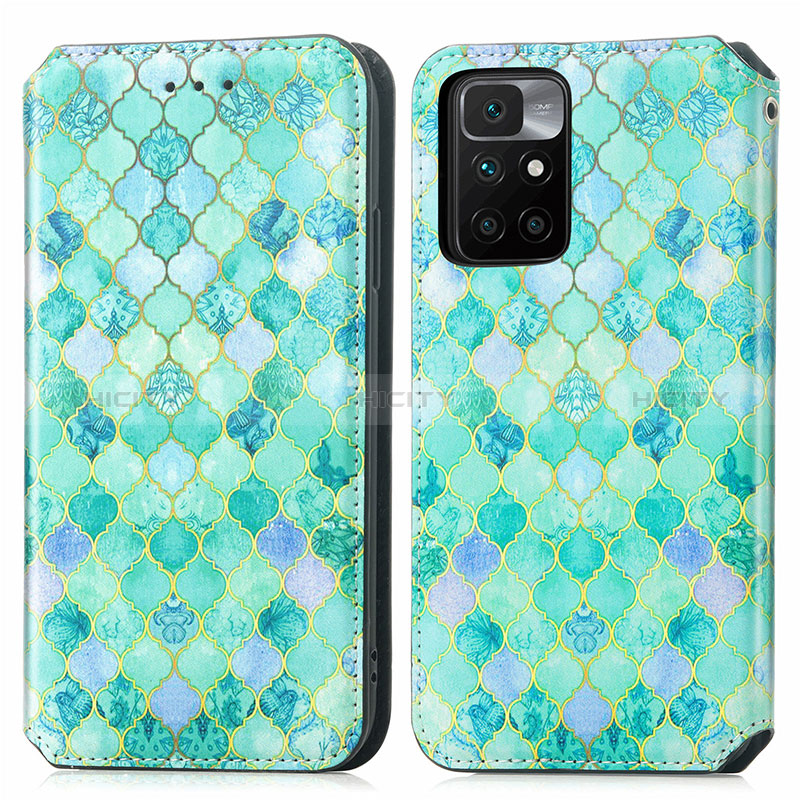 Custodia Portafoglio In Pelle Fantasia Modello Cover con Supporto S02D per Xiaomi Redmi 10 (2022)