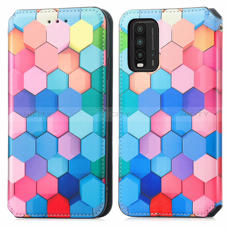 Custodia Portafoglio In Pelle Fantasia Modello Cover con Supporto S02D per Xiaomi Redmi 9 Power