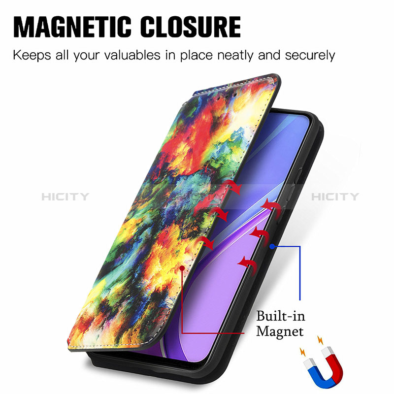 Custodia Portafoglio In Pelle Fantasia Modello Cover con Supporto S02D per Xiaomi Redmi 9 Prime India