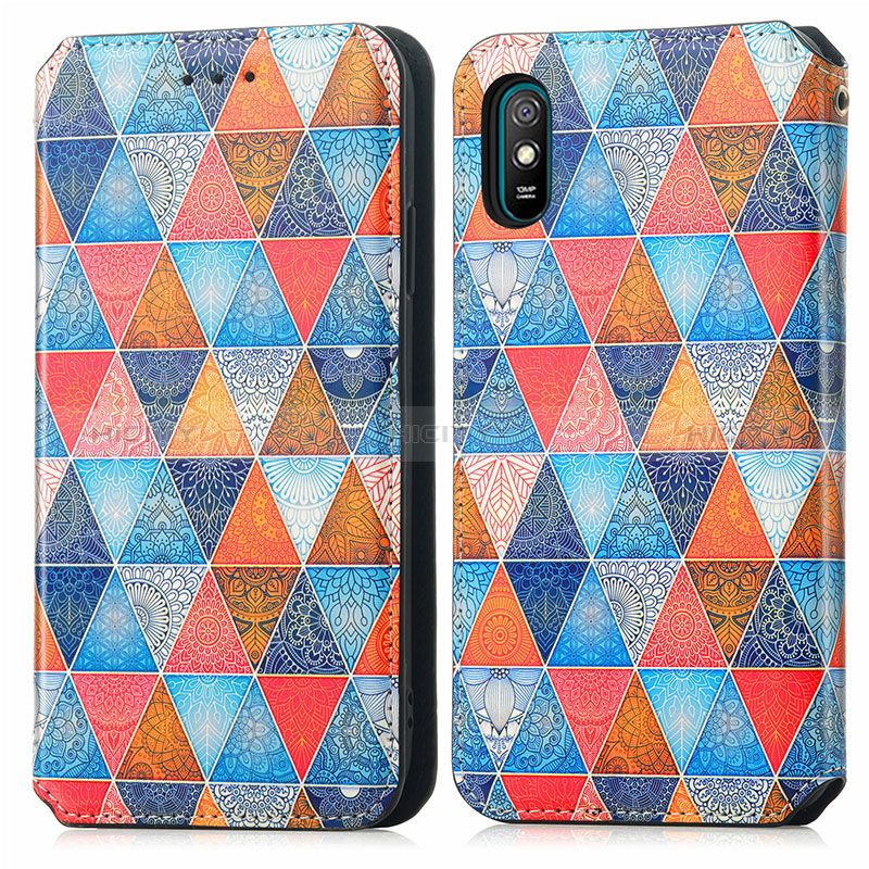 Custodia Portafoglio In Pelle Fantasia Modello Cover con Supporto S02D per Xiaomi Redmi 9i