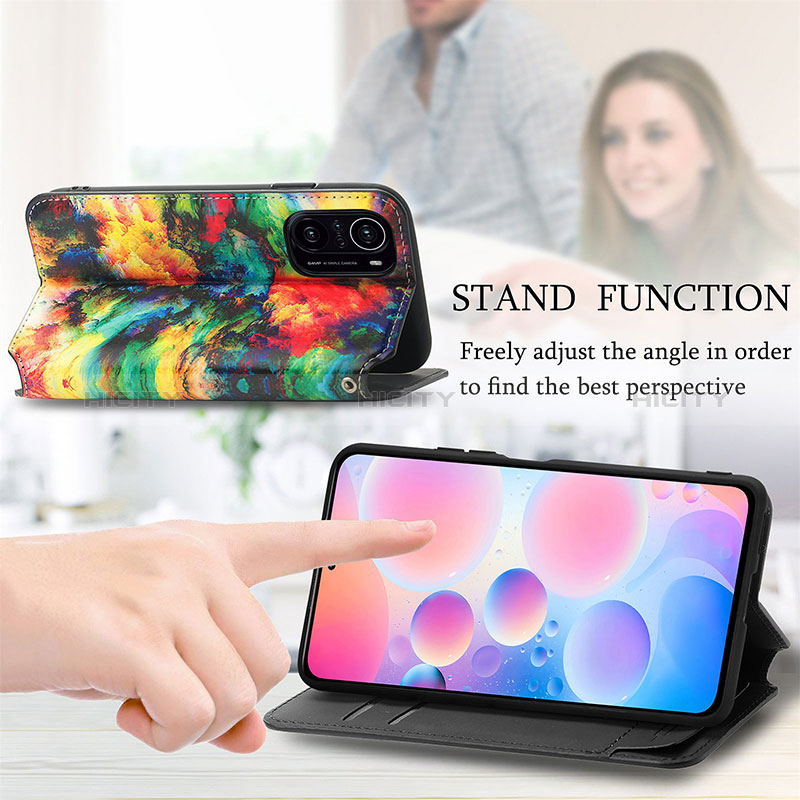 Custodia Portafoglio In Pelle Fantasia Modello Cover con Supporto S02D per Xiaomi Redmi K40 Pro 5G