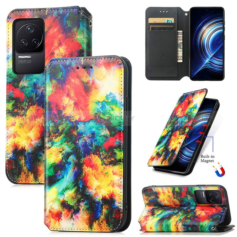 Custodia Portafoglio In Pelle Fantasia Modello Cover con Supporto S02D per Xiaomi Redmi K50 5G