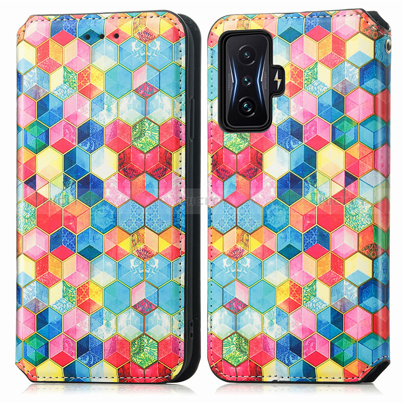 Custodia Portafoglio In Pelle Fantasia Modello Cover con Supporto S02D per Xiaomi Redmi K50 Gaming 5G