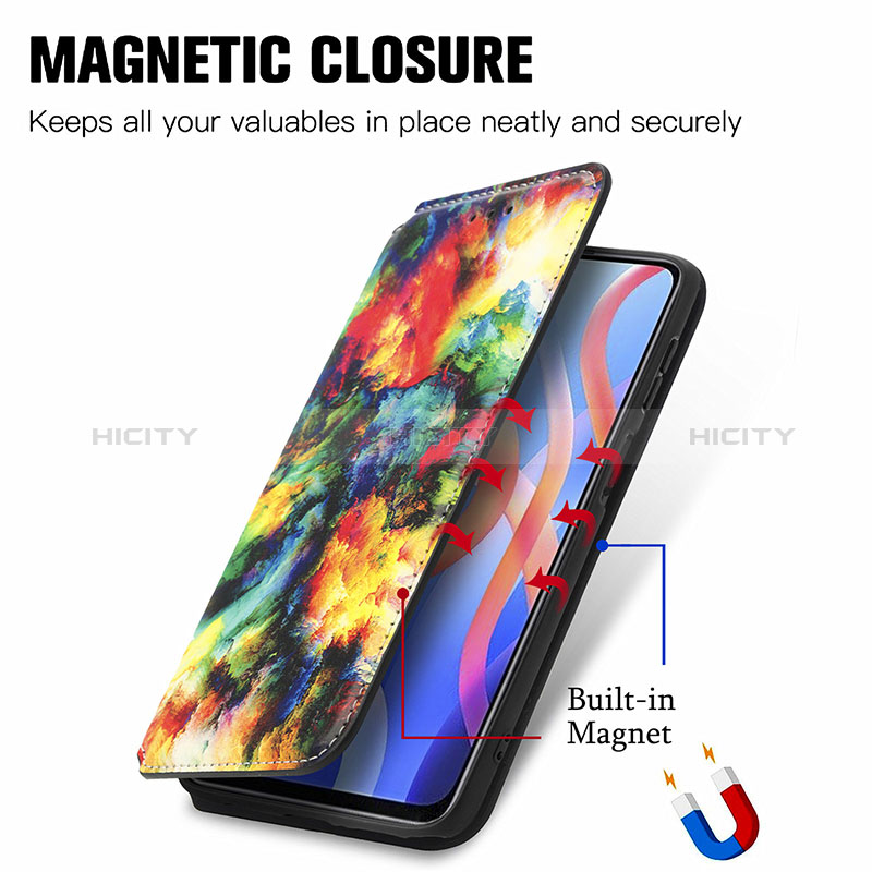 Custodia Portafoglio In Pelle Fantasia Modello Cover con Supporto S02D per Xiaomi Redmi Note 11T 5G