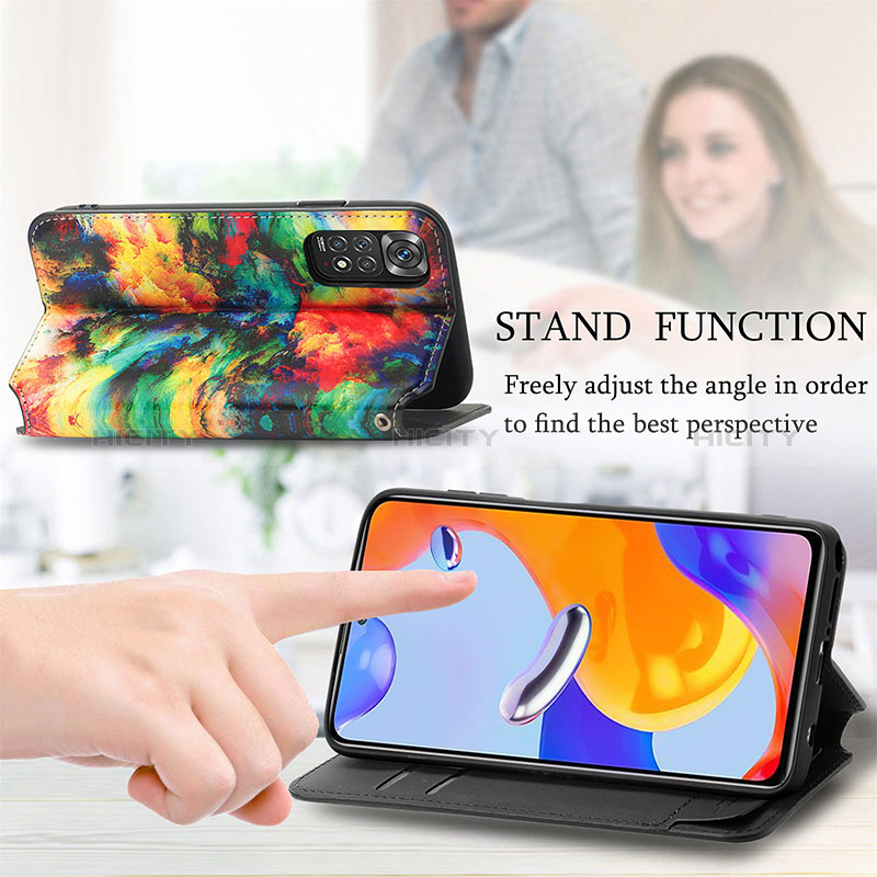 Custodia Portafoglio In Pelle Fantasia Modello Cover con Supporto S02D per Xiaomi Redmi Note 12 Pro 4G