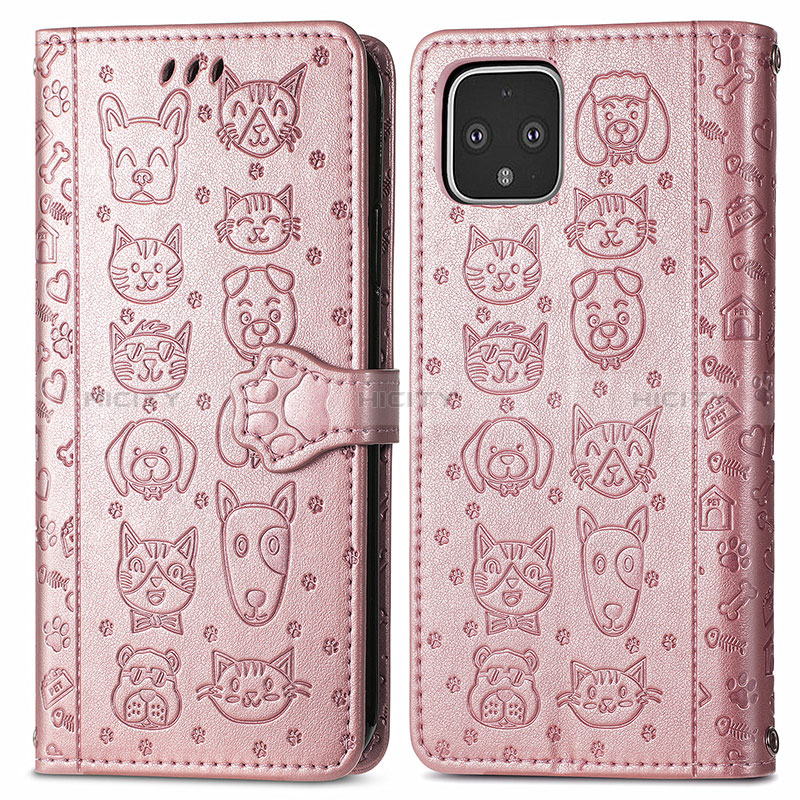 Custodia Portafoglio In Pelle Fantasia Modello Cover con Supporto S03D per Google Pixel 4 XL