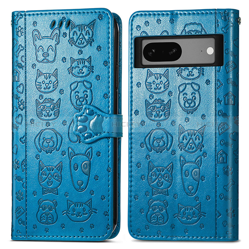 Custodia Portafoglio In Pelle Fantasia Modello Cover con Supporto S03D per Google Pixel 7 5G