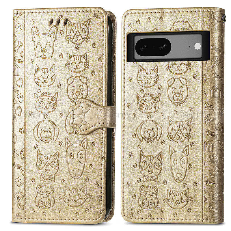 Custodia Portafoglio In Pelle Fantasia Modello Cover con Supporto S03D per Google Pixel 7 5G