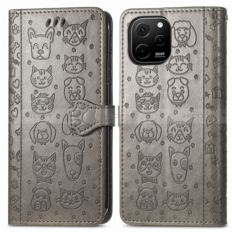 Custodia Portafoglio In Pelle Fantasia Modello Cover con Supporto S03D per Huawei Enjoy 50z