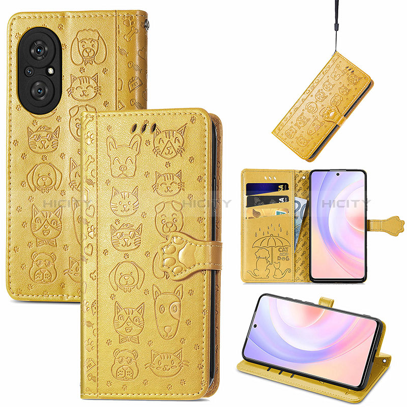 Custodia Portafoglio In Pelle Fantasia Modello Cover con Supporto S03D per Huawei Honor 50 SE 5G