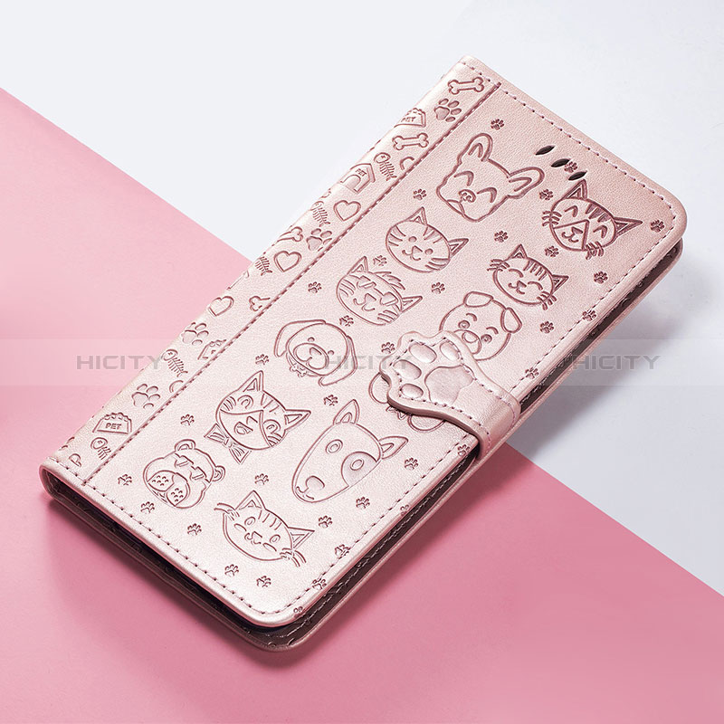 Custodia Portafoglio In Pelle Fantasia Modello Cover con Supporto S03D per Huawei Honor 90 5G Oro Rosa