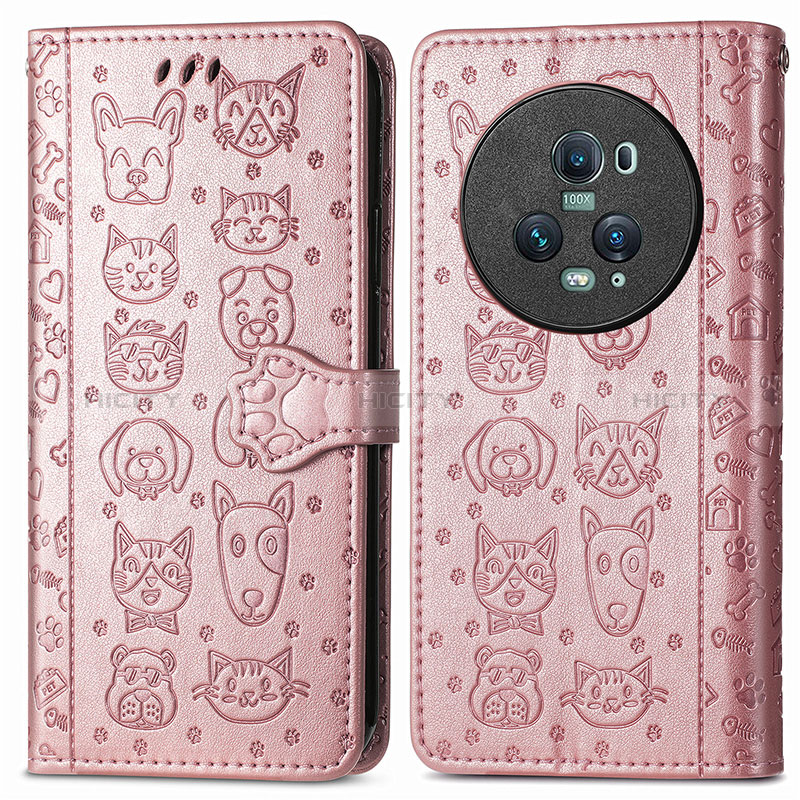 Custodia Portafoglio In Pelle Fantasia Modello Cover con Supporto S03D per Huawei Honor Magic5 Pro 5G