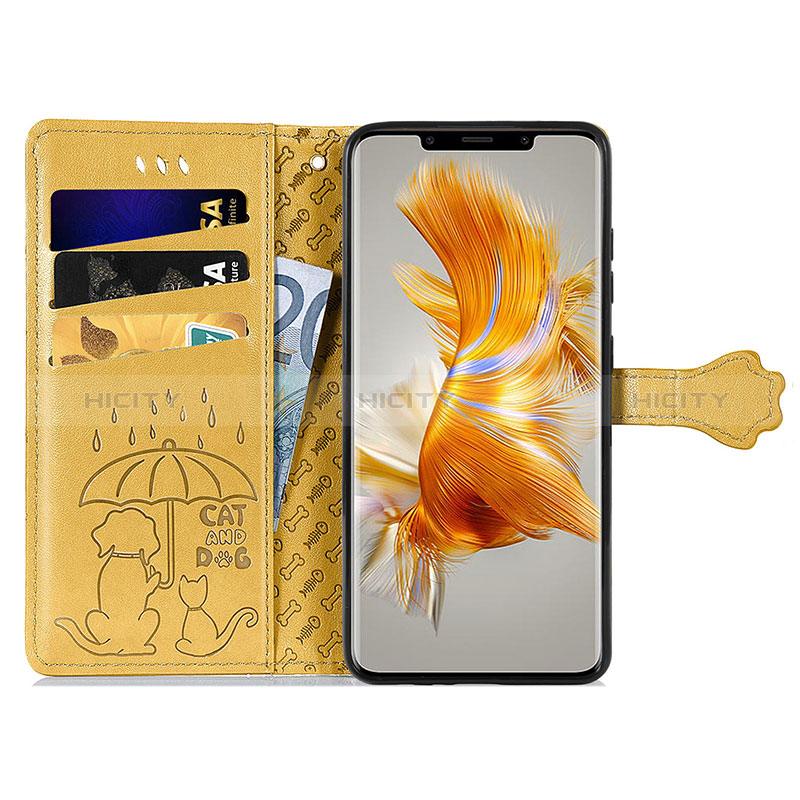 Custodia Portafoglio In Pelle Fantasia Modello Cover con Supporto S03D per Huawei Mate 50 Pro