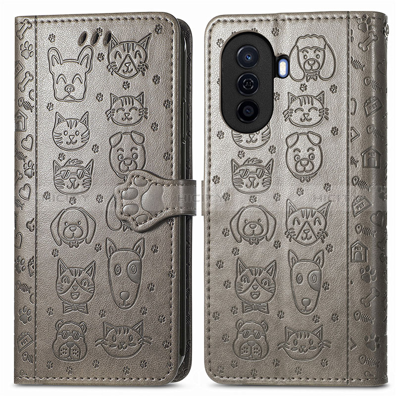 Custodia Portafoglio In Pelle Fantasia Modello Cover con Supporto S03D per Huawei Nova Y70