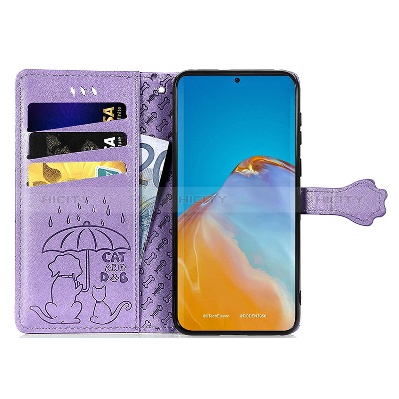 Custodia Portafoglio In Pelle Fantasia Modello Cover con Supporto S03D per Huawei P50