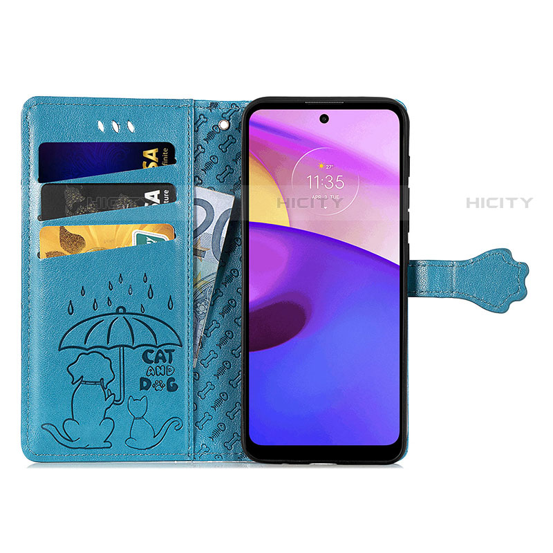 Custodia Portafoglio In Pelle Fantasia Modello Cover con Supporto S03D per Motorola Moto E40