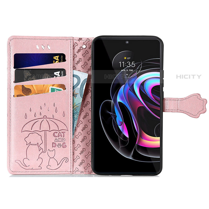 Custodia Portafoglio In Pelle Fantasia Modello Cover con Supporto S03D per Motorola Moto Edge 20 Pro 5G