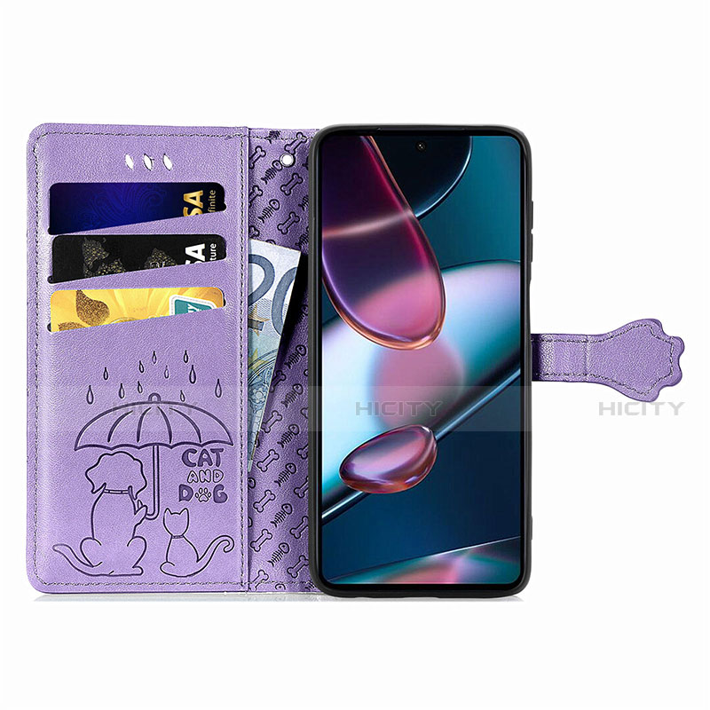 Custodia Portafoglio In Pelle Fantasia Modello Cover con Supporto S03D per Motorola Moto Edge 30 Pro 5G