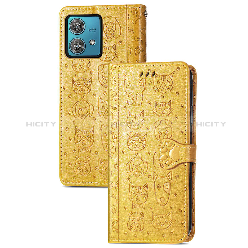 Custodia Portafoglio In Pelle Fantasia Modello Cover con Supporto S03D per Motorola Moto Edge 40 Neo 5G