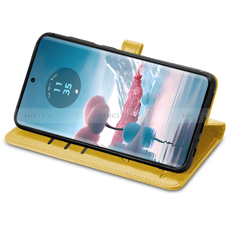 Custodia Portafoglio In Pelle Fantasia Modello Cover con Supporto S03D per Motorola Moto Edge 40 Neo 5G