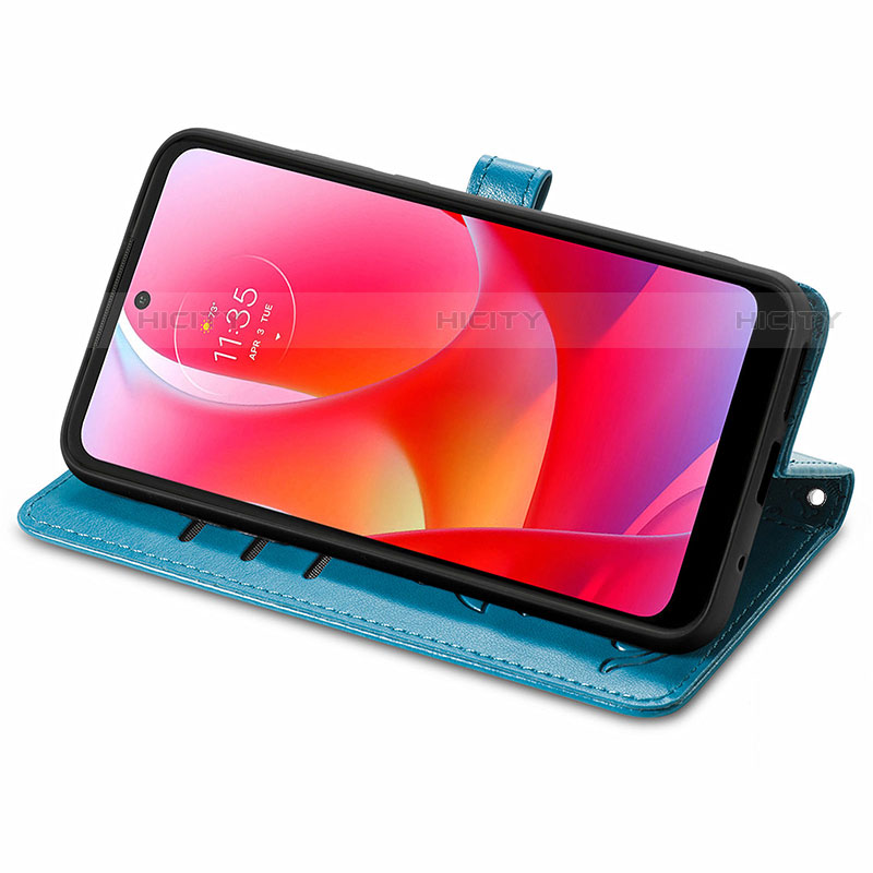 Custodia Portafoglio In Pelle Fantasia Modello Cover con Supporto S03D per Motorola Moto G Play (2023)