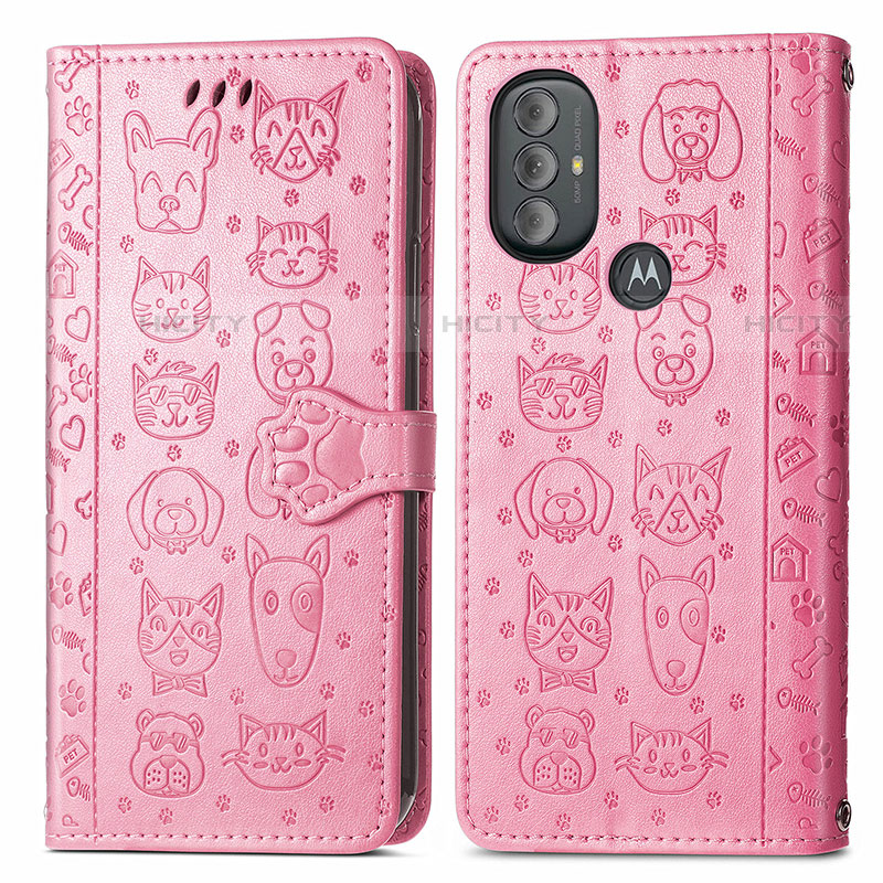 Custodia Portafoglio In Pelle Fantasia Modello Cover con Supporto S03D per Motorola Moto G Play (2023)