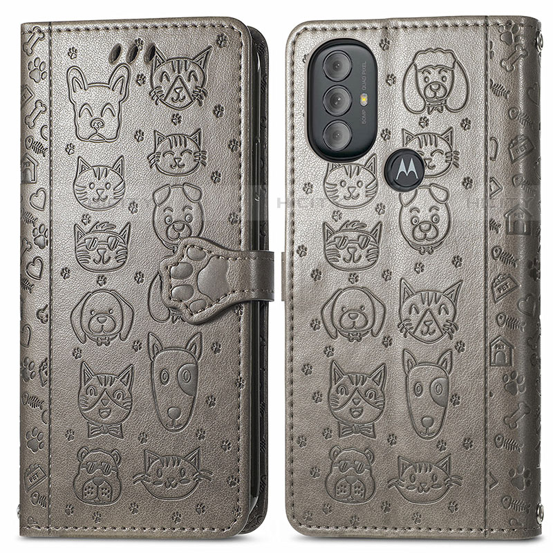 Custodia Portafoglio In Pelle Fantasia Modello Cover con Supporto S03D per Motorola Moto G Play (2023)