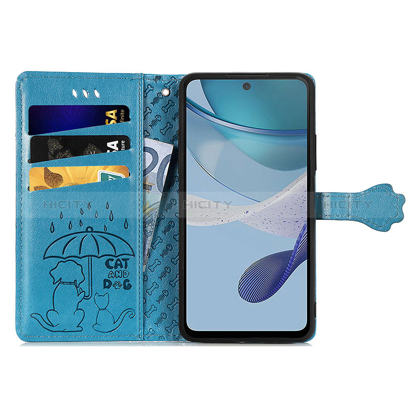 Custodia Portafoglio In Pelle Fantasia Modello Cover con Supporto S03D per Motorola Moto G53 5G