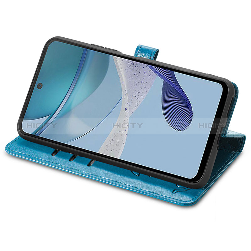 Custodia Portafoglio In Pelle Fantasia Modello Cover con Supporto S03D per Motorola Moto G53 5G