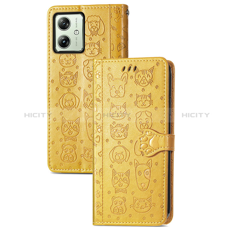 Custodia Portafoglio In Pelle Fantasia Modello Cover con Supporto S03D per Motorola Moto G54 5G