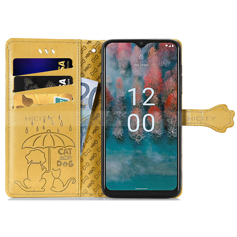 Custodia Portafoglio In Pelle Fantasia Modello Cover con Supporto S03D per Nokia C12 Pro