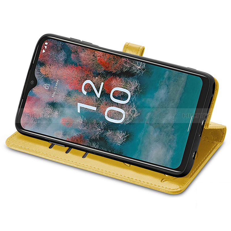 Custodia Portafoglio In Pelle Fantasia Modello Cover con Supporto S03D per Nokia C12 Pro