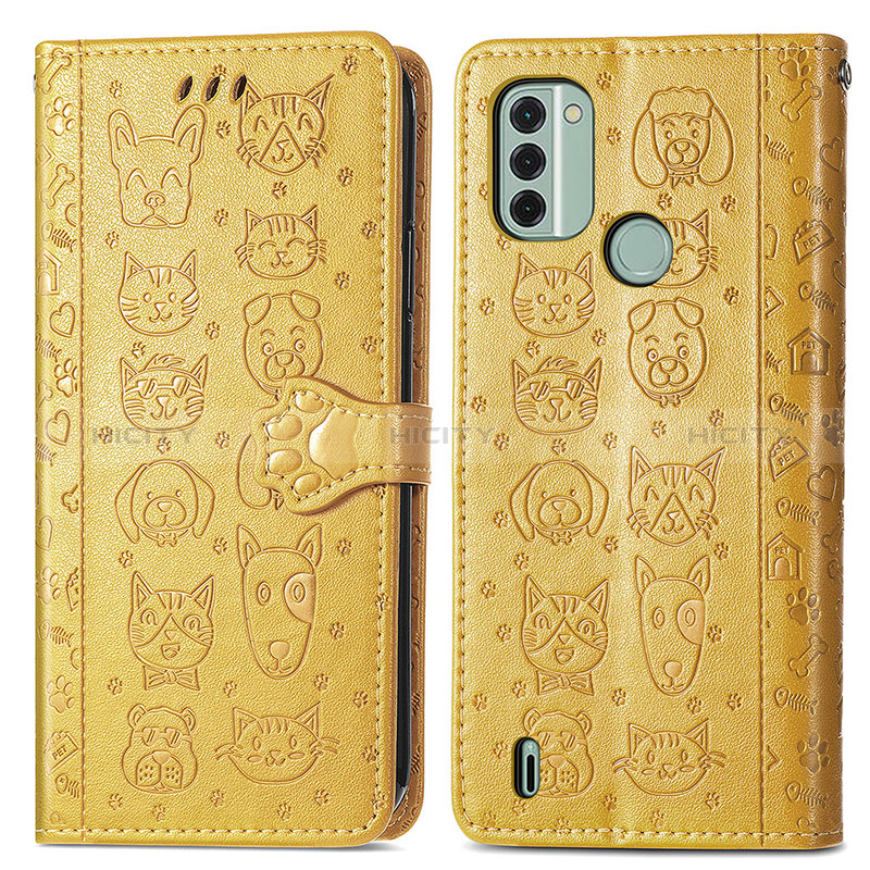 Custodia Portafoglio In Pelle Fantasia Modello Cover con Supporto S03D per Nokia C31