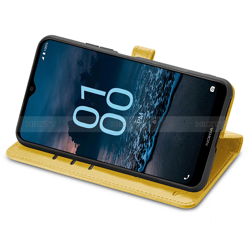 Custodia Portafoglio In Pelle Fantasia Modello Cover con Supporto S03D per Nokia G100