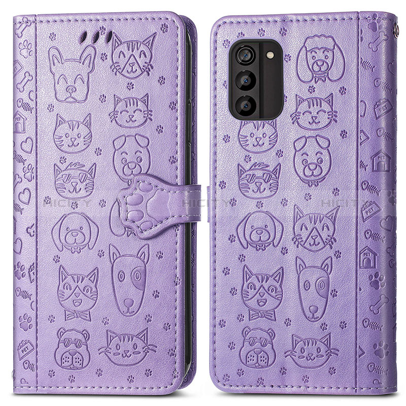 Custodia Portafoglio In Pelle Fantasia Modello Cover con Supporto S03D per Nokia G100