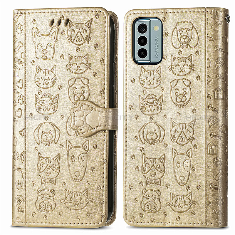 Custodia Portafoglio In Pelle Fantasia Modello Cover con Supporto S03D per Nokia G22