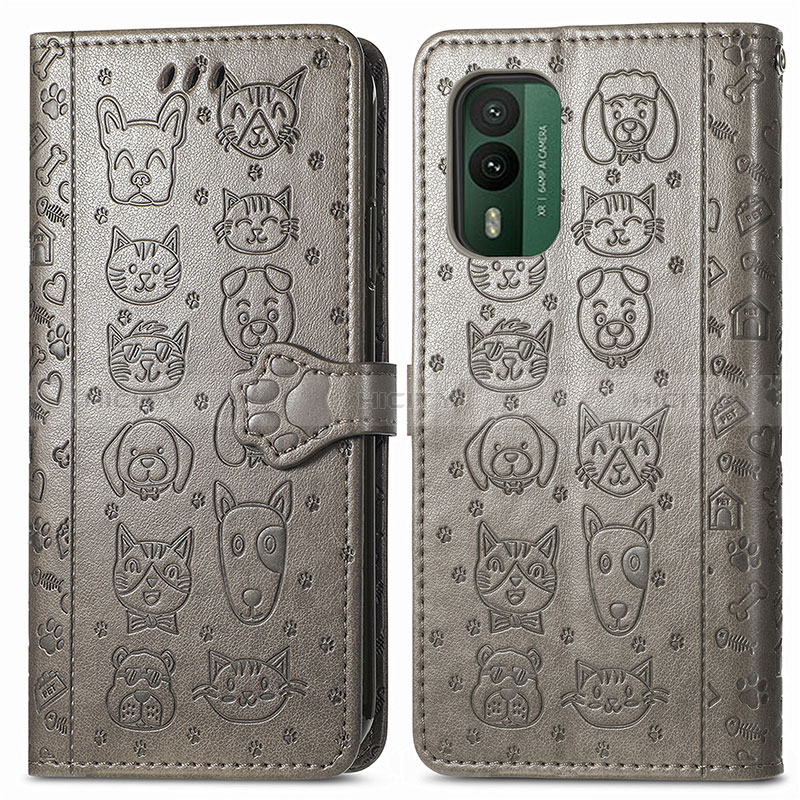 Custodia Portafoglio In Pelle Fantasia Modello Cover con Supporto S03D per Nokia XR21