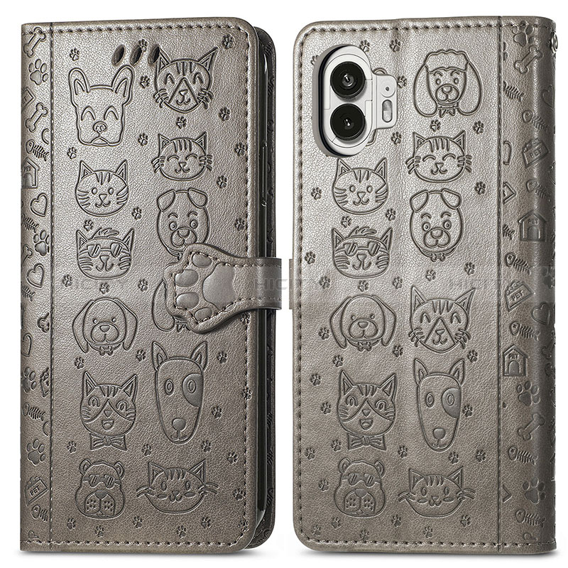 Custodia Portafoglio In Pelle Fantasia Modello Cover con Supporto S03D per Nothing Phone 2