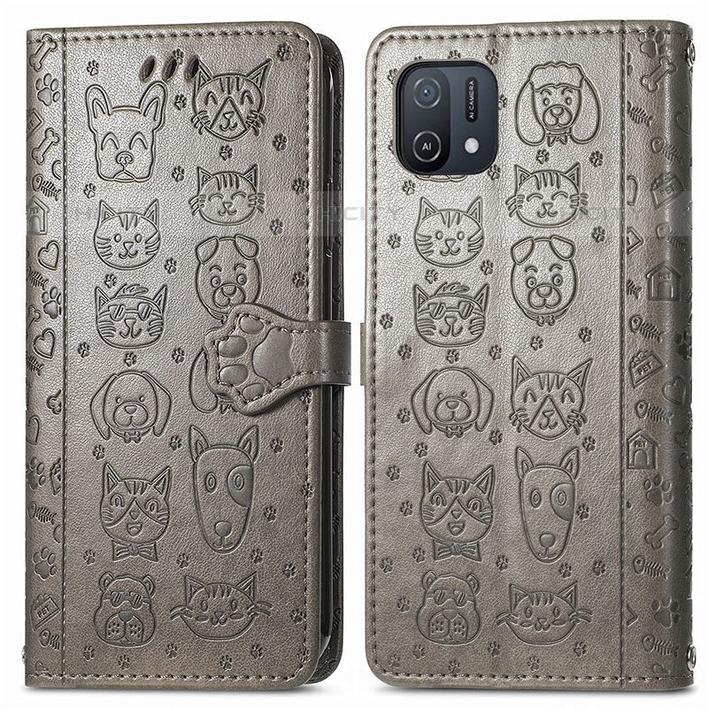 Custodia Portafoglio In Pelle Fantasia Modello Cover con Supporto S03D per Oppo A16K