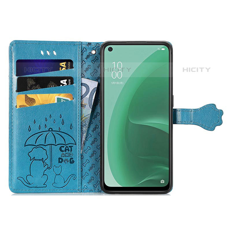 Custodia Portafoglio In Pelle Fantasia Modello Cover con Supporto S03D per Oppo A55S 5G