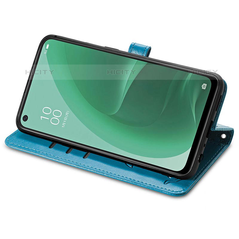 Custodia Portafoglio In Pelle Fantasia Modello Cover con Supporto S03D per Oppo A55S 5G