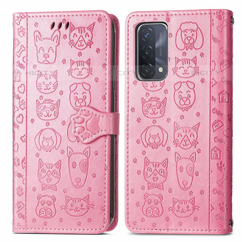 Custodia Portafoglio In Pelle Fantasia Modello Cover con Supporto S03D per Oppo A93 5G