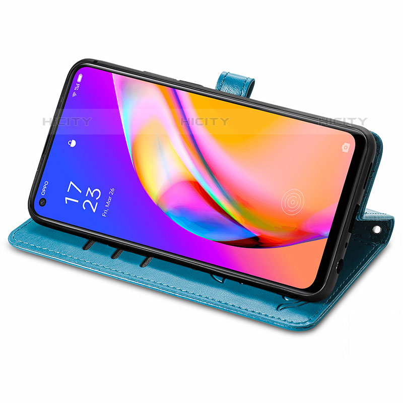 Custodia Portafoglio In Pelle Fantasia Modello Cover con Supporto S03D per Oppo A94 5G