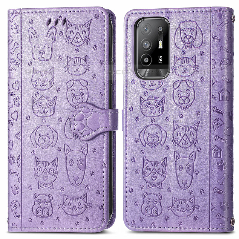 Custodia Portafoglio In Pelle Fantasia Modello Cover con Supporto S03D per Oppo A94 5G