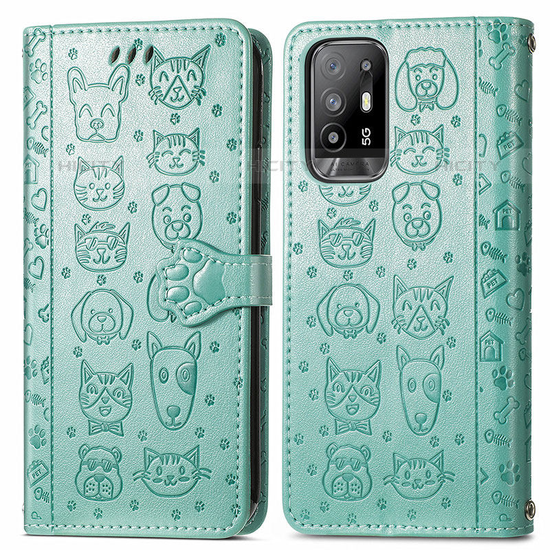 Custodia Portafoglio In Pelle Fantasia Modello Cover con Supporto S03D per Oppo A95 5G